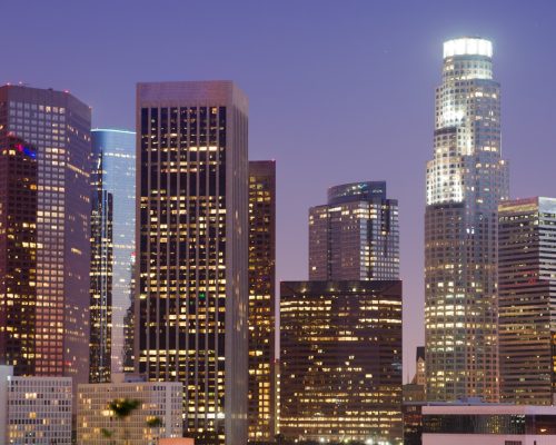 Tight View Highest Buildings Downtown Los Angeles California Tight View Highest Buildings Downtown Los Angeles California